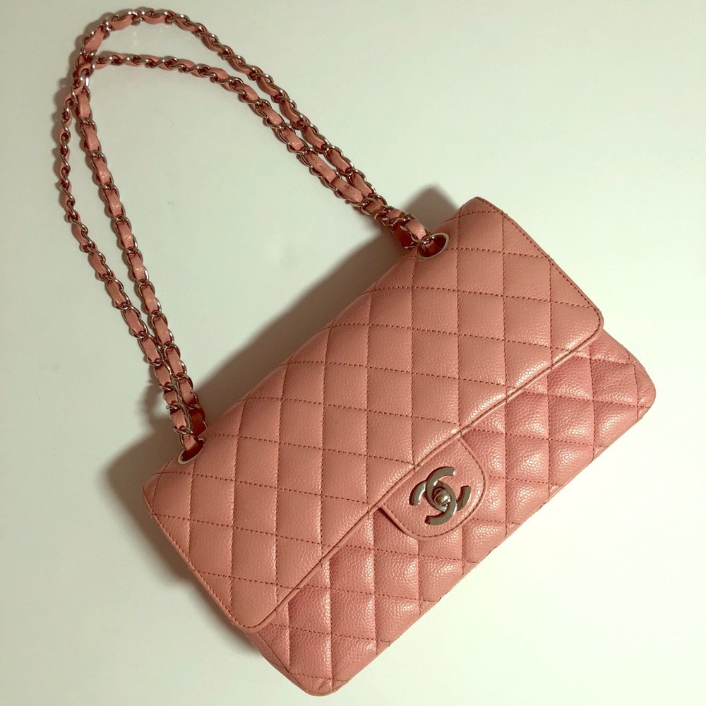 Chanel Small Classic Handbag in pink